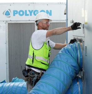 Polygon Equipment Rental for Temperature and Humidity Control